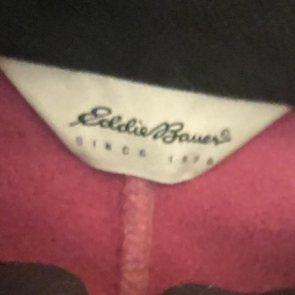 Eddie Bauer Raspberry Fleece Jacket - Picture 2 of 4